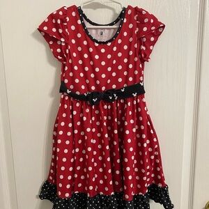 Charlie’s Project Minnie Dress Red White Polka Dot Pockets 3T 4T Comfy